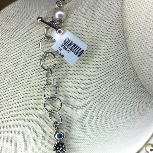 MICHAEL DAWKINS Starry Night Sterling Clusters, Silver Globes, Pearl Necklace - Picture 10 of 17